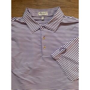 Peter Millar Shirt Mens Extra Large Purple Striped Summer Comfort Performance XL